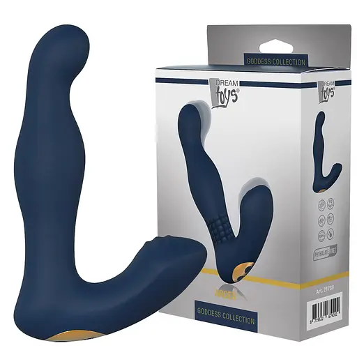 Вібростимулятор простати Dreamtoys Goddess Collection Arges, 14.8 см синій - фото 5