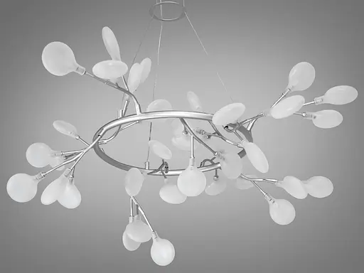 Оригинальная новинка люстра на кухню "Светлячок", 36 ламп, хром сатин - фото 3