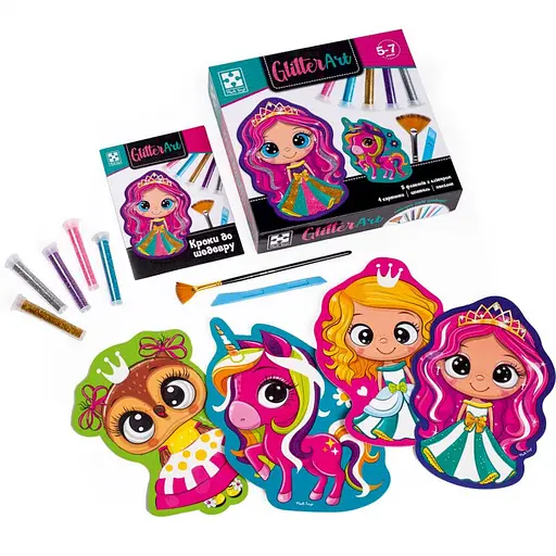 Набор для творчества "Glitter Art Сказочные принцессы" VT4501-10, 5 флаконов с глиттерами - фото 5