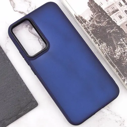 Чехол Epik TPU+PC Lyon Frosted для Xiaomi Redmi Note 13 Pro 4G/Poco M6 Pro 4G/Note 14S Navy Blue - фото 4