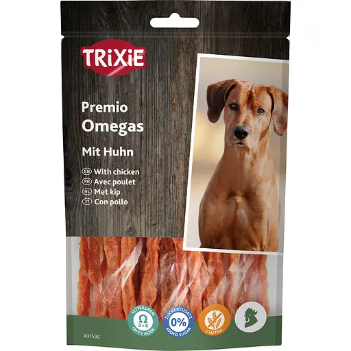 Лакомство для собак Trixie Premio Omega Stripes с курицей 100 г - фото 1