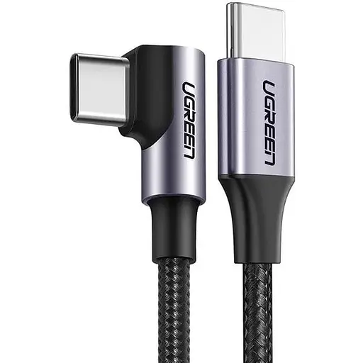 Кабель кутовий Ugreen US255 Type-C - Type-C 2 м чорний