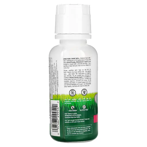Вітаміни та мінерали Natures Plus Animal Parade Miltivitamin Liquid, 236 мл - Тропічні ягоди - фото 3