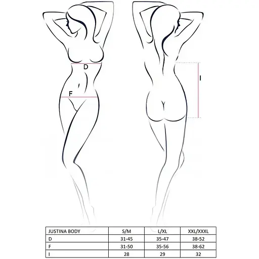 Боди монокини Passion с открытой грудью JustinA Body Black S/M - фото 5