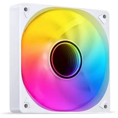 Вентилятор 120 мм Jonsbo SL-120W білий 120x120x25 мм LED підсвічування 600-1500 об/хв 22-32 дБ 4-pin (PWM)/3-pin (LED) - фото 1