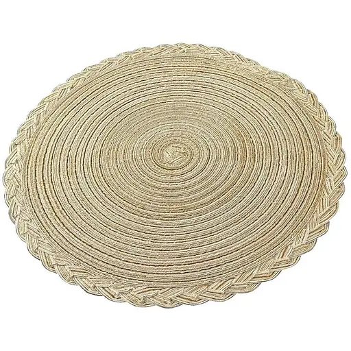 Коврик для сервировки круглый Eurogold бежевый 38 см (2856)
