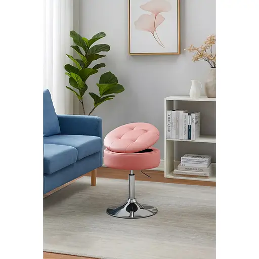 Кресло трансформер Costway Meri с местом хранения розовый - фото 5