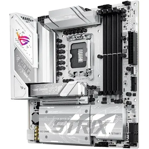 Материнська плата Asus Rog Strix B860-G Gaming WIFI s1851 B860 4xDDR5 M.2 DP HDMI USB Type-C Wi-Fi BT mATX білий - фото 5