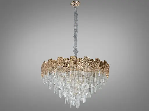Ексклюзивна, елітна, сучасна кришталева люстра на 18 ламп, золото - фото 2
