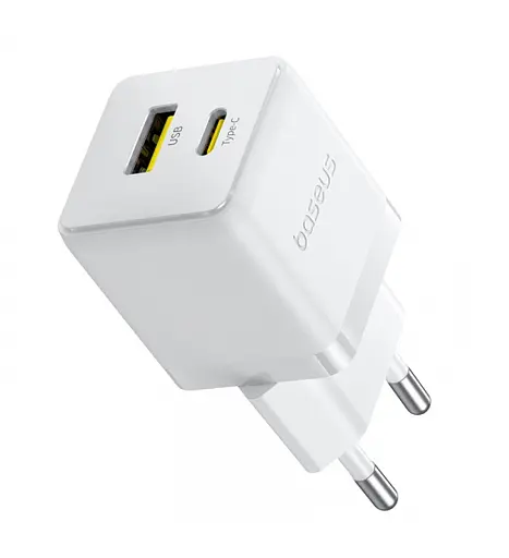 Сетевое зарядное устройство для Baseus Palm Type-C+USB 20 W P10111608213-00 Белый - фото 1