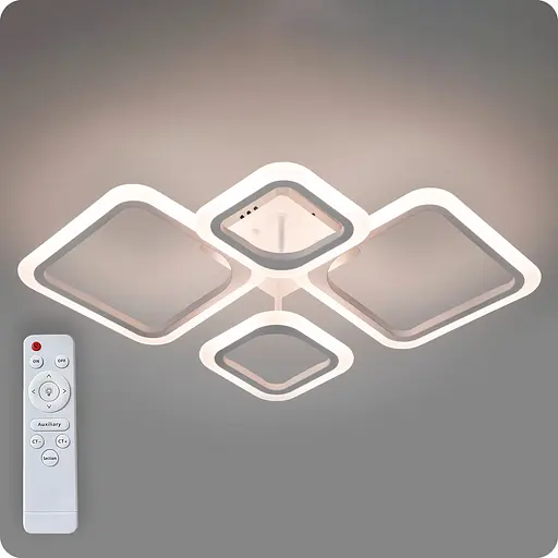 Люстра світлодіодна 517 Light з пультом 72Вт Білий (02111) - фото 5