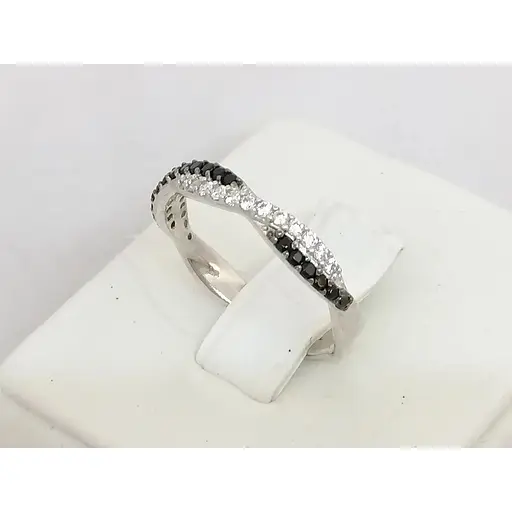 Срібне кільце Qvaliz з фіанітами. 901-00322 17 - фото 3