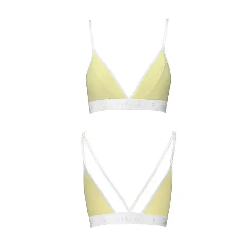 Спортивный топ с двойными бретелями Passion PS007 TOP yellow L - фото 3