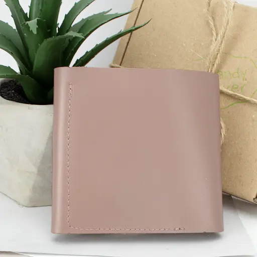 Кошелек женский кожаный маленький на кнопке Handycover HC0062 нюдовый - фото 3