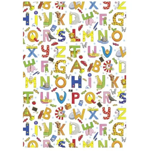 Папір з малюнком "Англійські літери" А4(21х29,7см) 300г/м2 Heyda