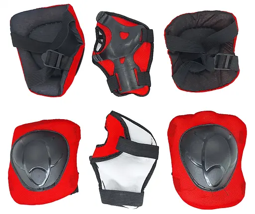 Комплект дитячого захисту Union group А01 XS (2-5 р) чорно-червоний (G00003871) - фото 2