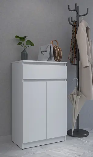 Тумба для взуття MebelStar Нео 80x35x95 см Аляска білий (MBS-1008) - фото 1