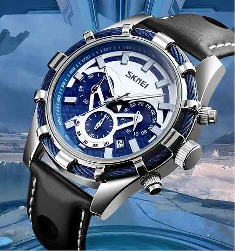 Чоловічий годинник Skmei 9189 сріблясті - фото 4