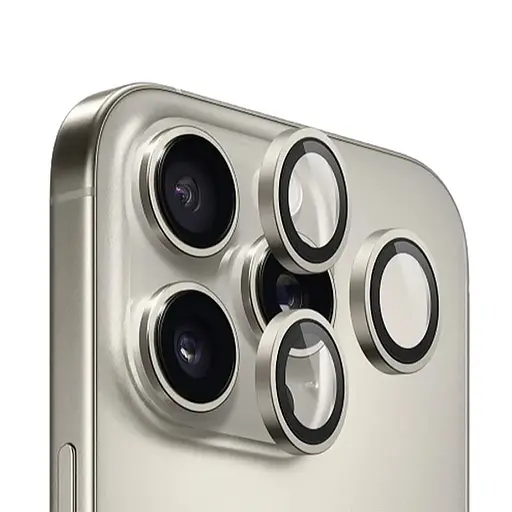 Захисне скло BlueO Metal на камеру для Apple iPhone 16 Pro/16 Pro Max/15 Pro/15 Pro Max Сірий/Natural Titanium - фото 3