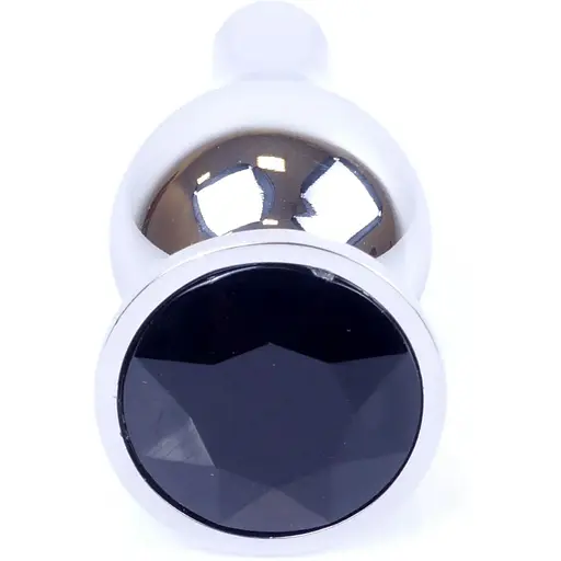 Анальна пробка Boss Of Toys Boss Series - Jewellery Silver Butt Plug Black, BS6400074, Срібний / Чорний - фото 2