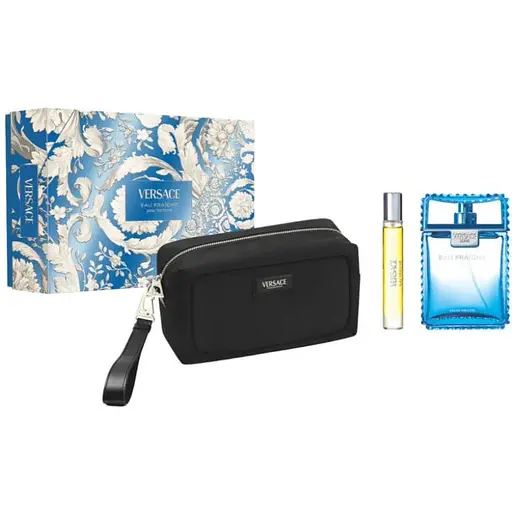 Набір Versace Man Eau Fraiche 100 мл туалетна вода 10 мл туалетна вода косметичка - фото 1