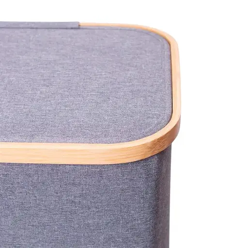 Кошик для білизни Yiwu HP-41-16 текстильний 40х30х60 см з кришкою  - фото 6