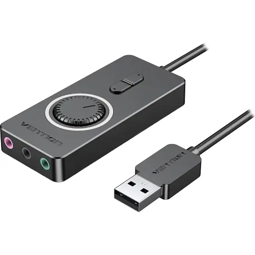 Звуковая карта Vention Audio USB 3х3.5mm jack 0.15m Volume Control (CDRBB) [143126]