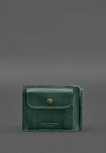 Кожаный портмоне 13.0 зажим Зеленый Crazy Horse - фото 9