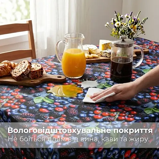 Скатерть Ideia с защитой от пятен хлопок Teflon эффект ягодка 140х170 см (8-13477*069) - фото 3