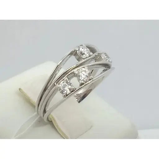 Золоте кільце Гаразд з фіанітами. 3523537 16,5 - фото 3