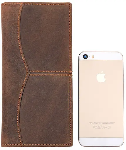 Мужской кожаный кошелек Vintage 9х18 см acs0016061 - фото 3