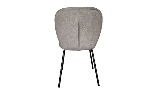 Стілець Сімпл тканина світло-сіра ноги метал чорні - фото 5