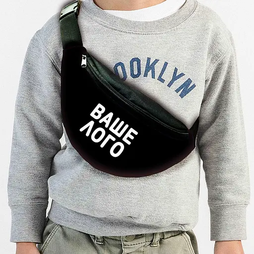 Сумка-бананка з Вашим логотипом ,32х15см,під замовлення оптом,сумка через плече (00202)