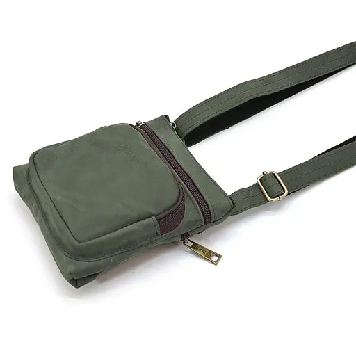 Сумка мужская через плечо кожаная TARWA 19х17х5 см sum0028334 - фото 4