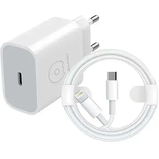 Зарядный адаптер блок на 2 выхода WUW-C193 PD20W+PD20W Charger USB C + USB C white - фото 1
