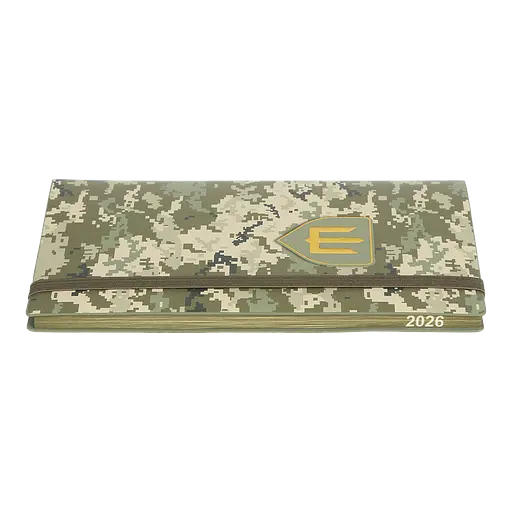 Щотижневик датований Buromax Military 2026 85 x 153 мм штучна шкіра світло-зелений (BM.2896-15) - фото 9