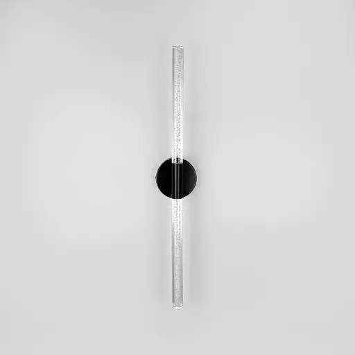 Настінний світильник з імітацією крапель води в чорному корпусі 60 см Line F Арт. W013/600 BK - фото 2