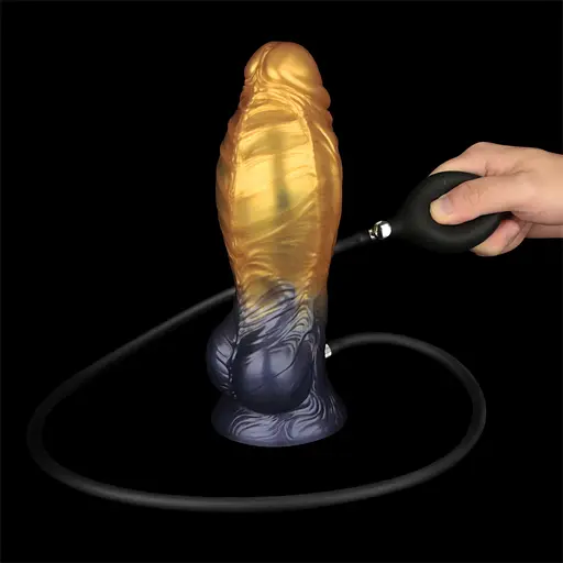 Фаллоимитатор Lovetoy Dual Density 8’’ 21 см (золотой) - фото 11