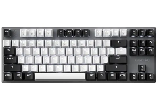 Клавіатура ігрова механічна GamePro MK-124-G USB Hot-Swap Outemu Red Switch Black-White - фото 1