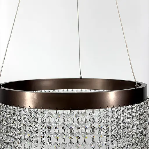 Неймовірна кришталева люстра з бронзовим обводком h25 Line.F 2802/1 25 BR - фото 4