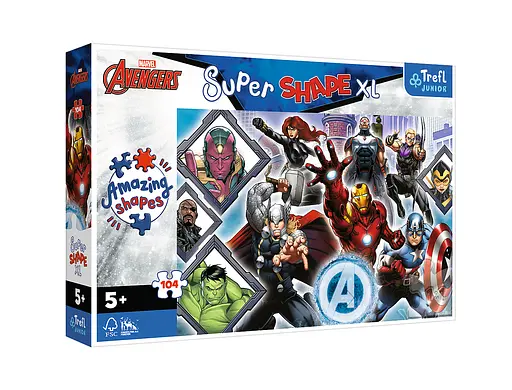 Пазлы "Супер формы" - "Мстители" 104 элемента XL 50018 Trefl, в коробке (5900511500189) - фото 1