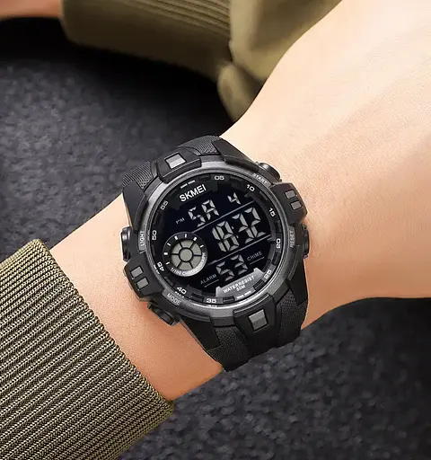 Годинник чоловічий спортивний наручний Skmei 2123 (Чорний з сірим) - фото 6
