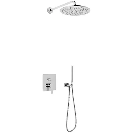 Душова система Kohlman Gixs 35 chrome + BOX прихованого монтажу QW210GR35, Хром - фото 1