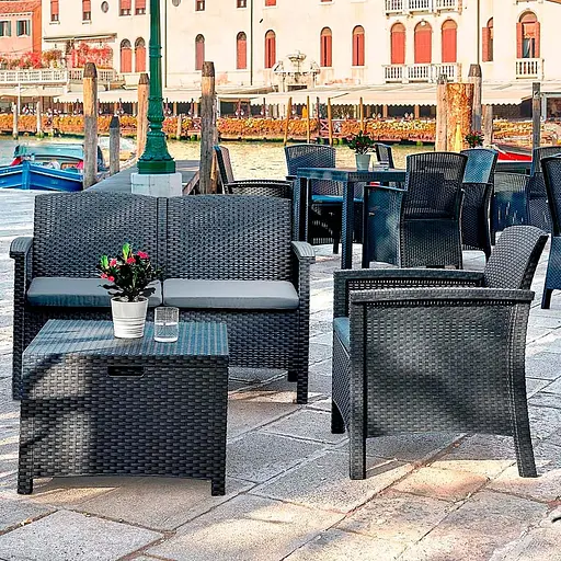 Набор садовой мебели Bica Venezia 2 графит - фото 4