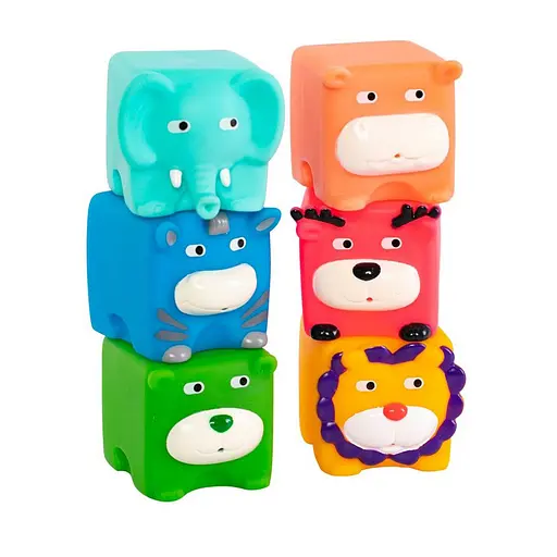 Детский набор для купания "Кубики-зверята" 9050_набір_зі_слоником