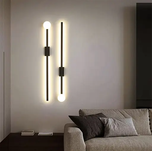 Мінімалістичне видовжене бра з білим плафоном Line F Арт. WJ33 - фото 1