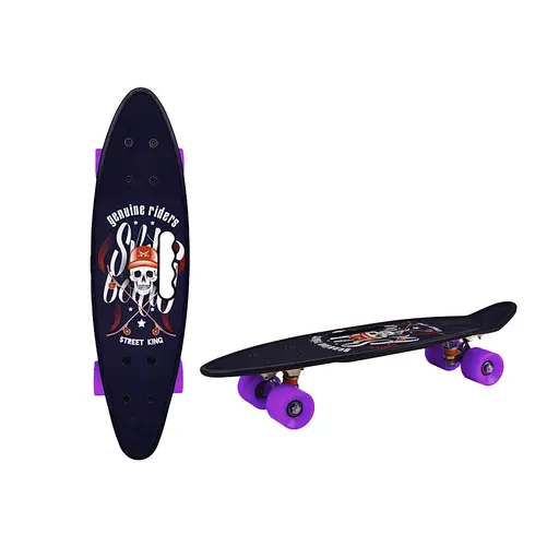 Пенні борд 24" Bambi SC20514 PU колеса, з ручкою фіолетовий - фото 1