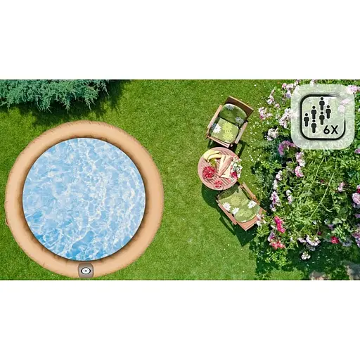 Джакузи-SPA надувная THUNDER LATTE 6-местная серая мебель из ротанга 4 шт. (LATTE-HALF-GRAY) - фото 7