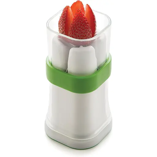 Ручная овощерезка измельчитель для нарезки овощей и фруктов на четвертинки (4 части) The Quarter Cutter, Kitchen Master Салатовый 85689 - фото 2