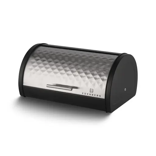 Хлебница Edenberg EB-151 из нержавеющей стали с откидной крышкой  - фото 2